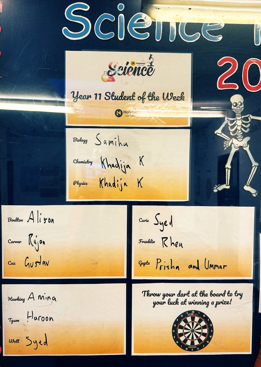 ScienceHolyhead's tweet image. This weeks year 11 students of the week… @holyhead_school