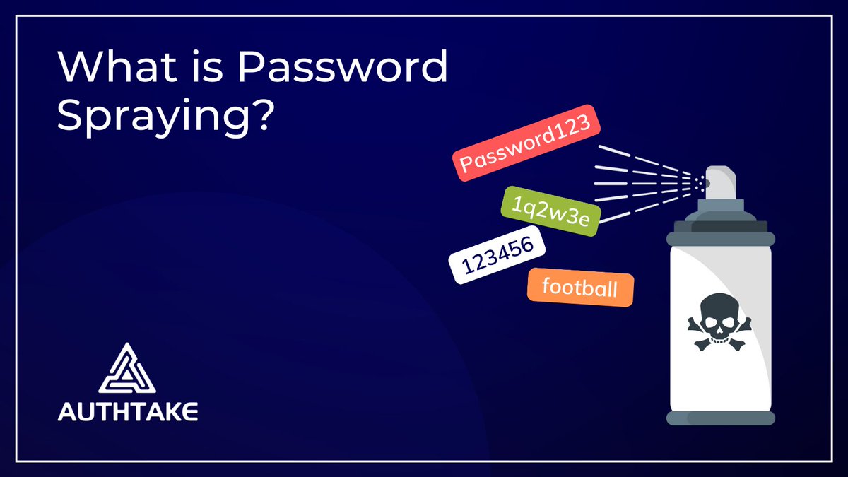 AuthTake's tweet photo. Don't let your organisation become a victim of password spraying attacks.

 Go #passwordless now.

For more information: https://t.co/PYgmueUbcg

#Passwordspraying #Bruteforceattack #Passwordless #AuthTake #PasswordlessLife #IdentityManagement https://t.co/yJZIWjDcns