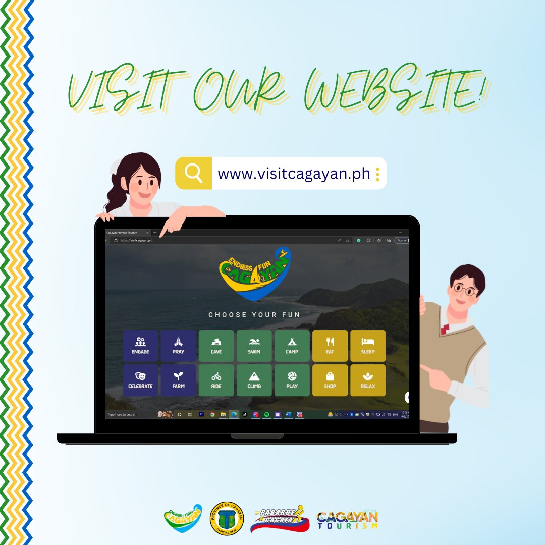 cagayanturismo's tweet image. Searching for endless adventure? Creating your travel itinerary for family and friends? Nature tripping? Exploring new culture? Rediscovering your roots? Looking for the latest updates about Cagayan? Head to our website at visitcagayan.ph.

 #EndlessFUNCagayan