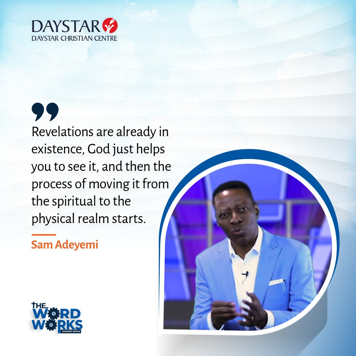 DaystarNG's tweet image. Every blessing that comes into physical manifestation, already existed in the spiritual realm.

Are you ready to bring your  blessings to life?

Hold on to the word of God and don’t give up.

Persist until your results come.
.
#RaisingRoleModels 
#TheWordWorks