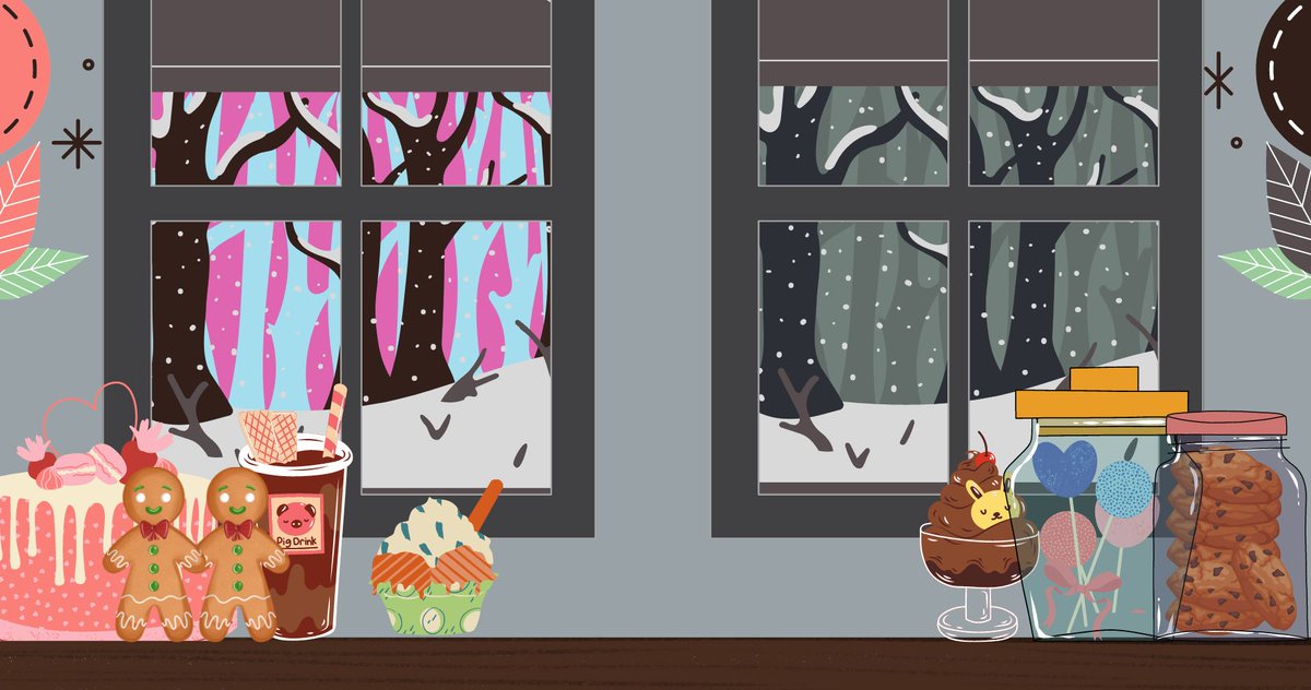 🍨🎂☕👬🍭🍪