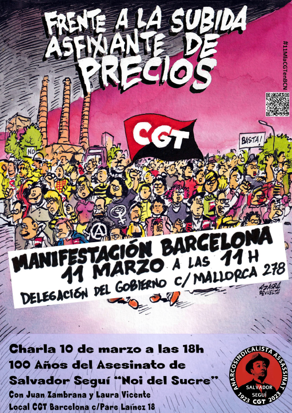 La #CGT ⚫🔴a la calle en Barcelona 🏴⚒️ ✊🏽

youtu.be/CutmnFd0HUA 

🗓️11 marzo 2023
⌚11:00h
📍Carrer Mallorca 278 (Delegación del Gobierno)

#11MLaCGTenBCN 
#11MSalariosDignos