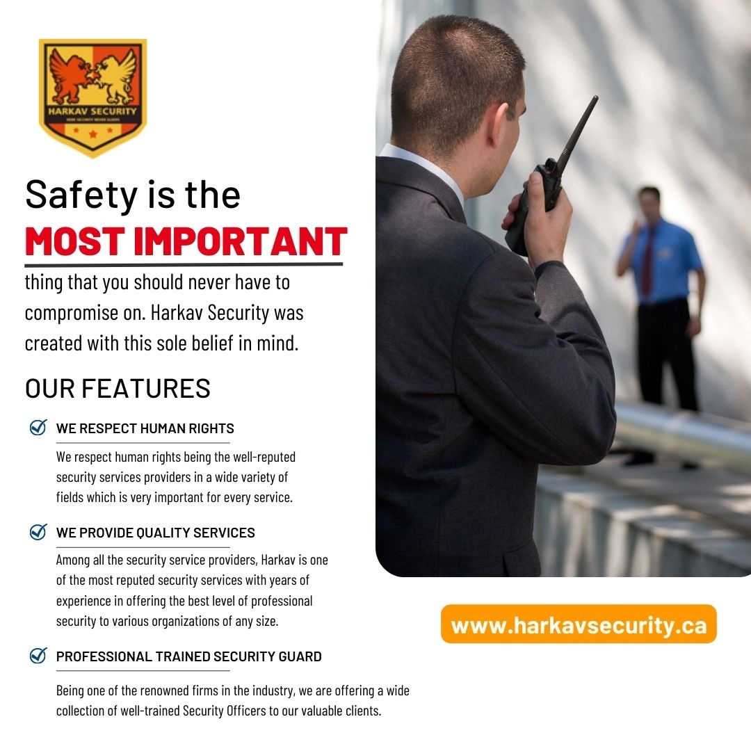 Safety is the most important thing that you should never have to compromise on. 

Contact US:⁠
Call +1 647-913-0085 , +1-855-5HARKAV⁠
Harkavsecurity.ca⁠
.⁠
.⁠
.⁠
#hiresecurityguards #securityguard #securitysystem #Remembranceday