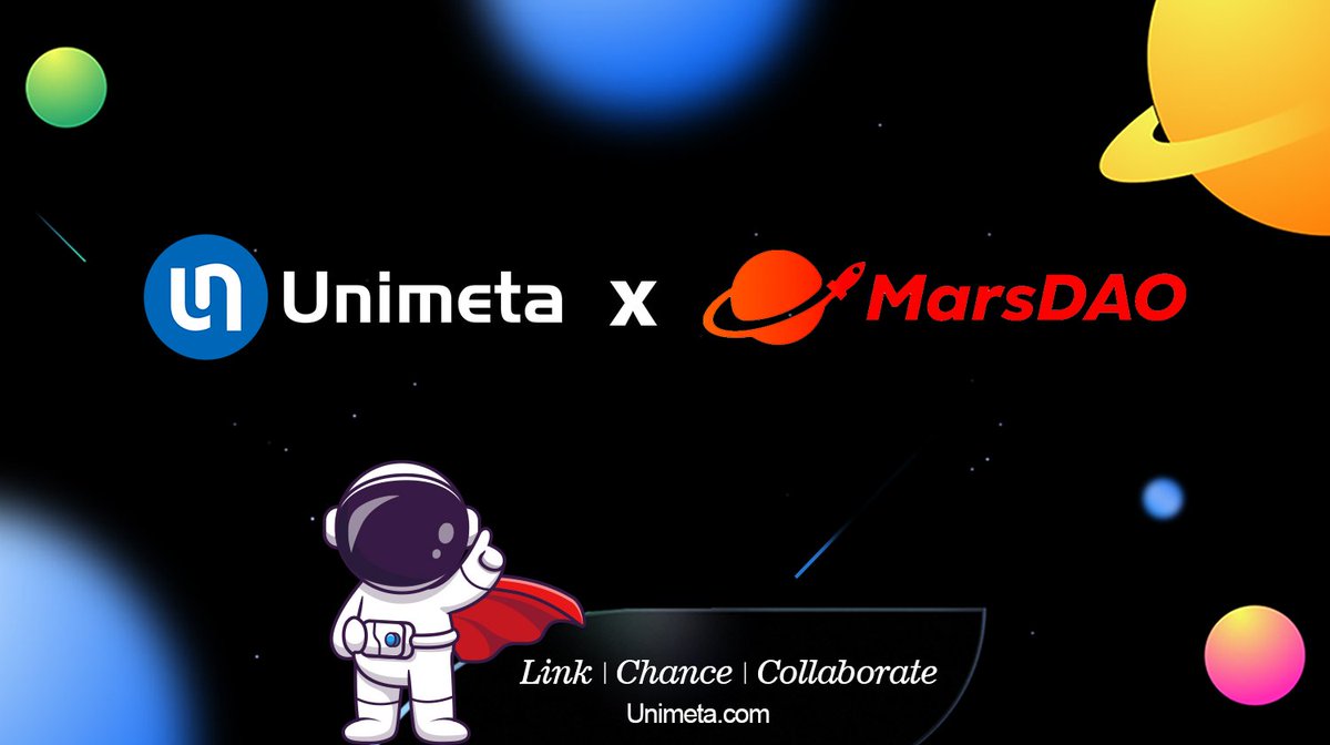 🥂Excited to announce the partnership with <a href="/MarsDAO_/">MarsDAO</a> 

✨MarsDAO is a learning community, focusing on Web3 construction and sharing industry information.

👇Check out his cooperation needs here
unimeta.com/#/demandDetail…