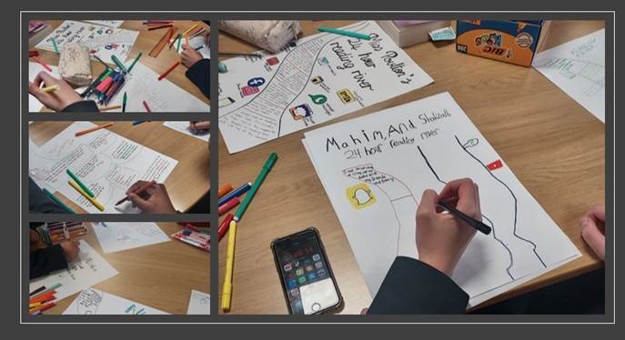 realrochdale's tweet image. 15 Kingsway Park Reading Ambassadors are taking part in Young Curators, a programme to inspire Reading for Pleasure. The Young Curators have created 24-hour reading rivers and they are working on ways for the whole school to create a reading river

1/2