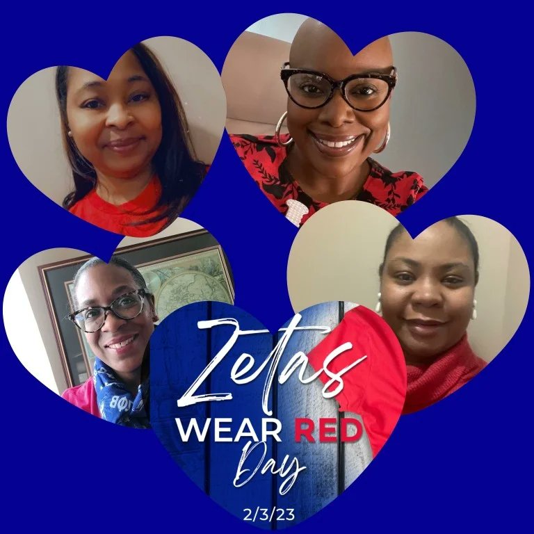 We are kicking off our campaign for Heart Health Month.  Find out more about heart health at goredforwomen.org
We encourage you to wear red today and tag us to show your support.  #ZetasWearRed #zphib #zetaphibeta #WearRedDay #pazetaswearred #AAOZ