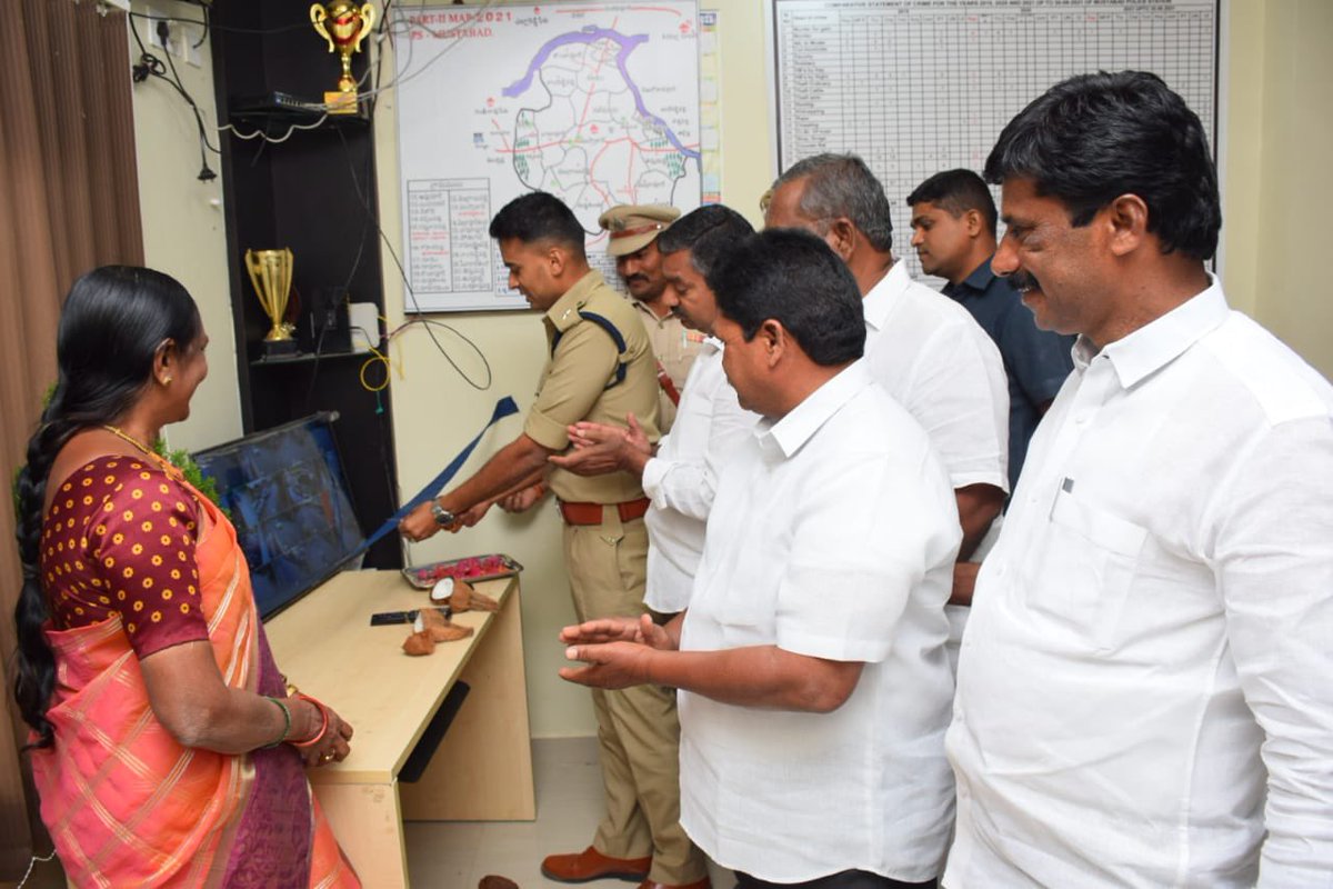 spsircilla's tweet photo. CCTV cameras were inaugrated in mustabad police station limits with the help of local people. Please come forward and install more cctv cameras so as to prevent crime from happening and in detection of crime. #Sircilla https://t.co/SMqHMXh7YB