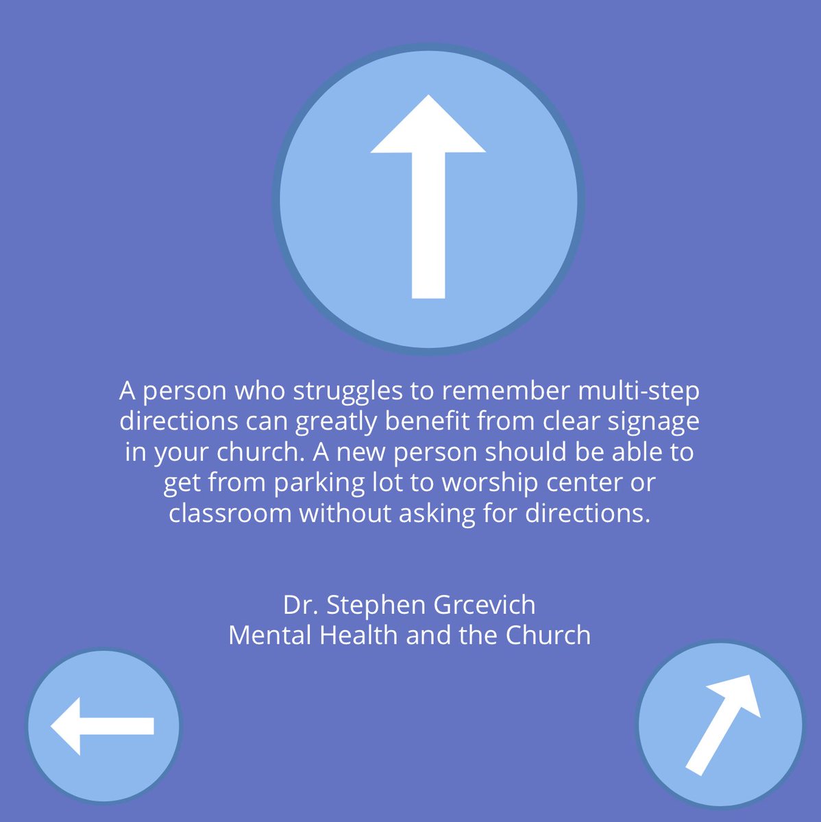 KeyMinistry's tweet photo. It's nearly been 5 years since Mental Health and the Church by Dr. Stephen Grcevich was published. How has MHATC helped your ministry? #mentalhealthawareness #mentalhealth #church #signage #multistep #cleardirections https://t.co/JwfxiwtBXq