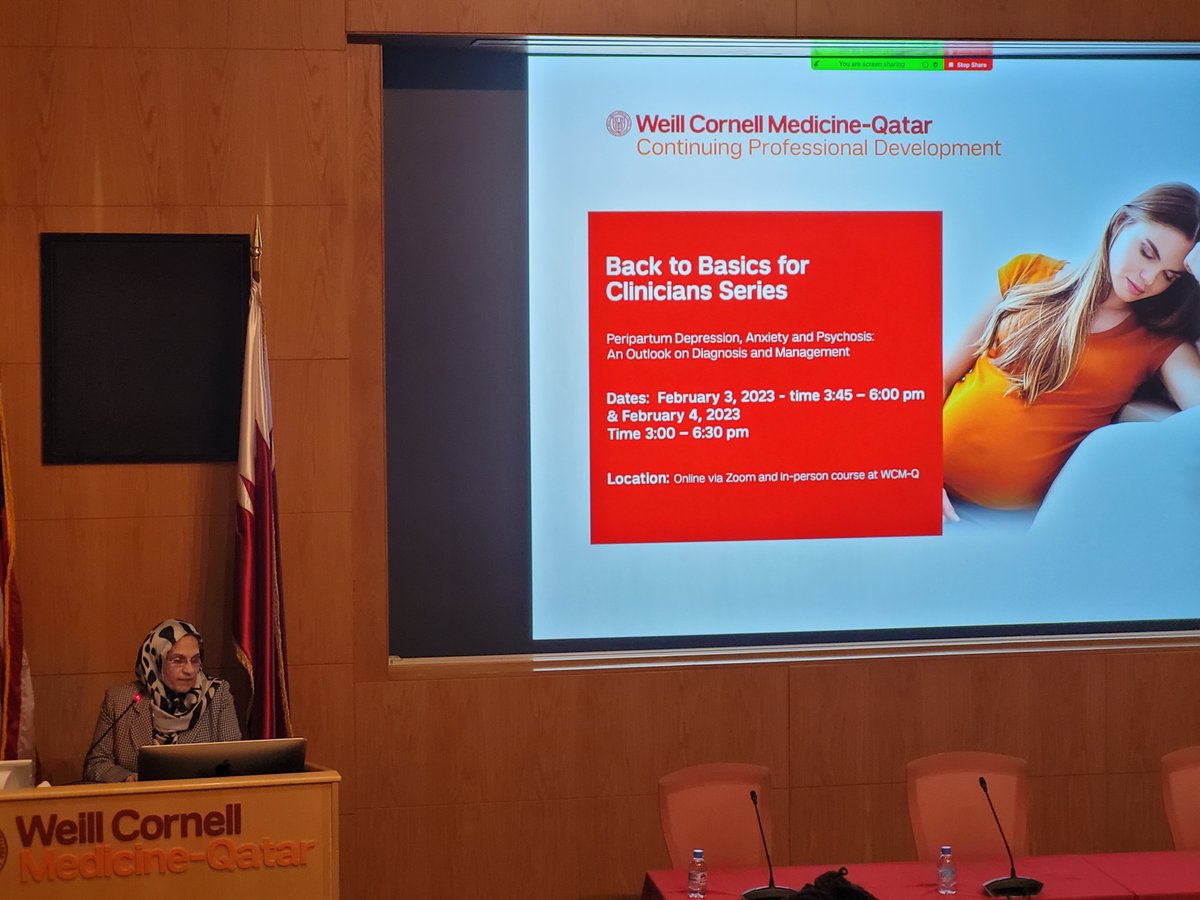 cpd_wcmq's tweet image. Welcome to our Back to Basics for Clinicians Series!  The CPD team and the long list of panelists are excited about this 2-day program on Peripartum Depression, Anxiety, and Psychosis.

#PeripartumDepression #Anxiety #Psychosis #peripartumdisorders 

@WCMQatar
@HMC_Qatar