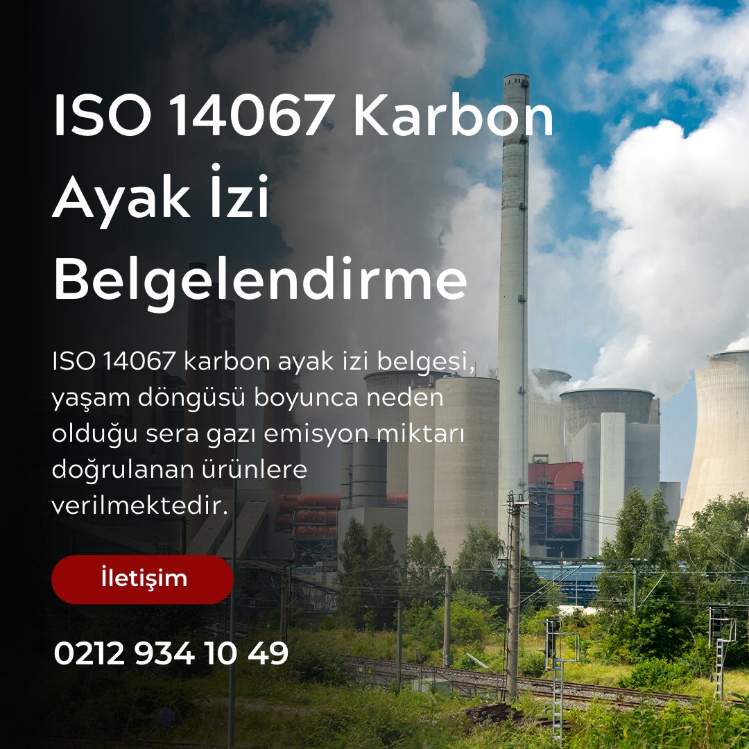 ISO 14067 karbon ayak izi belgesi, yaşam döngüsü boyunca neden olduğu sera gazı emisyon miktarı doğrulanan ürünlere verilmektedir. 

#karbonayakizi #karbonayakizihesaplama #sürdürülebilirlik #emisyon #kurumsalsürdürülebilirlik #carbonfootprint #sustainability #küreselısınma