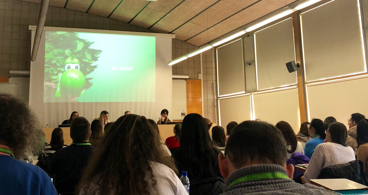 TransmediaCat's tweet photo. #Fun4All6 First speaker in the "#Gender in game #localisation" is #MaríaIsabelRivasGinel, who is presenting a study on the use of non-binary language in video games and players’ immersion. #Localization #NonBinaryLanguage https://t.co/Qp4W5l7bzF