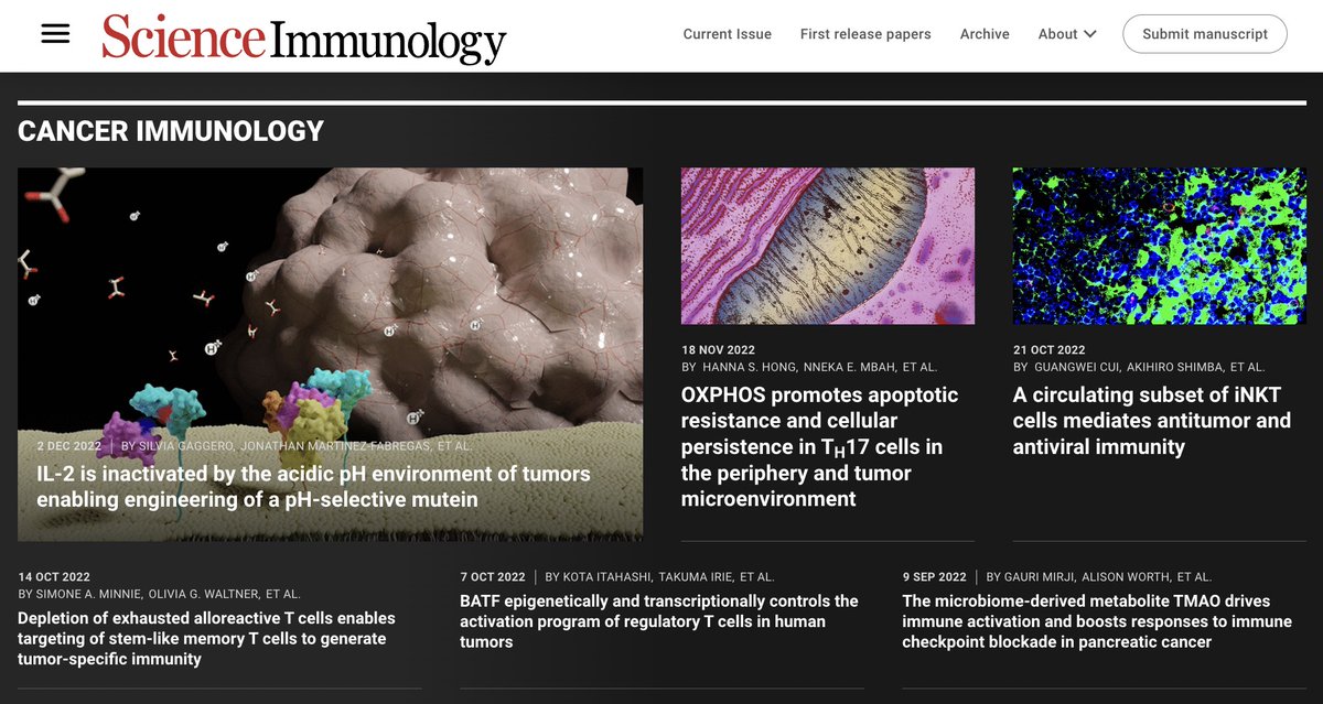 Ifor Williams (@iforrwilliams) on Twitter photo NEW for 2023 on the <a href="/SciImmunology/">Science Immunology</a> website is the dedicated CANCER IMMUNOLOGY block.
🔗➡️bit.ly/Cancer_Immuno
Scroll down to it & check out 6 recent #cancerimmunology papers. More exciting new content is on the way to this space soon! NEW for 2023 on the <a href="/SciImmunology/">Science Immunology</a> website is the dedicated CANCER IMMUNOLOGY block.
🔗➡️bit.ly/Cancer_Immuno
Scroll down to it & check out 6 recent #cancerimmunology papers. More exciting new content is on the way to this space soon!