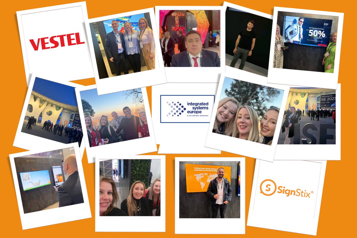 Only another couple of hours to go <a href="/ISE_Show/">ISE</a> 2023. 

Thank you <a href="/VestelB2B/">Vestel Visual Solutions UK</a> for your hospitality! It's an amazing #exhibition in the beautiful city of Barcelona and we are very proud to be part of it.

See you all soon! 

#SignstixISE #digitalsignage #digitalsignagesolution