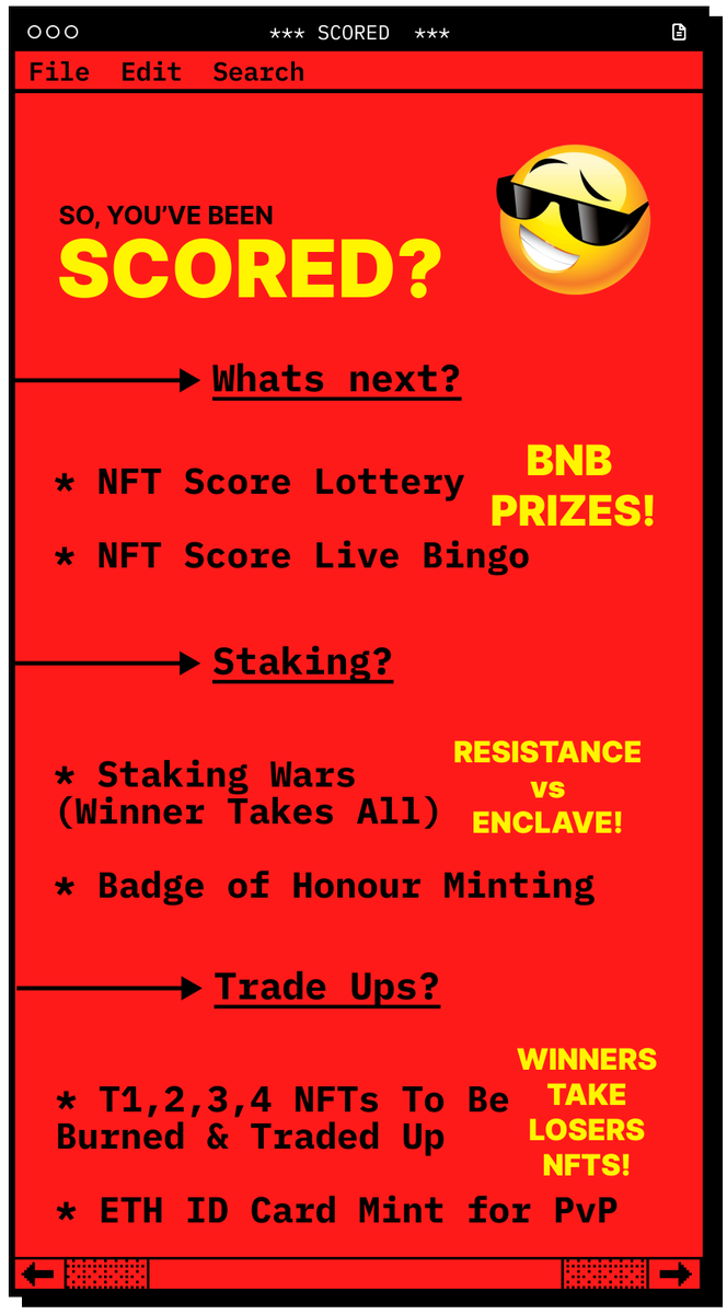 SocialCreditAI's tweet photo. So you've been $SCORE'd?

Our dApp https://t.co/lb7DbqInjZ will host an array of games, lotteries, staking &amp; more!

Get ready!

It's all building up to the great ETH ID Cards that will once again, innovate and create what has never been done before.

https://t.co/hLSHMw3VbD https://t.co/EC7RteTe05