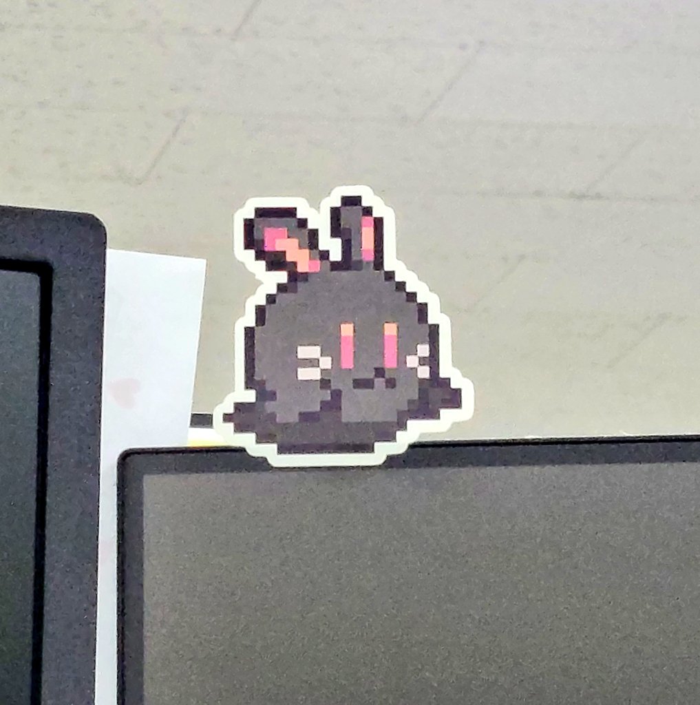 흑토끼 고스트 스티커도 보내 드립니다...🐰