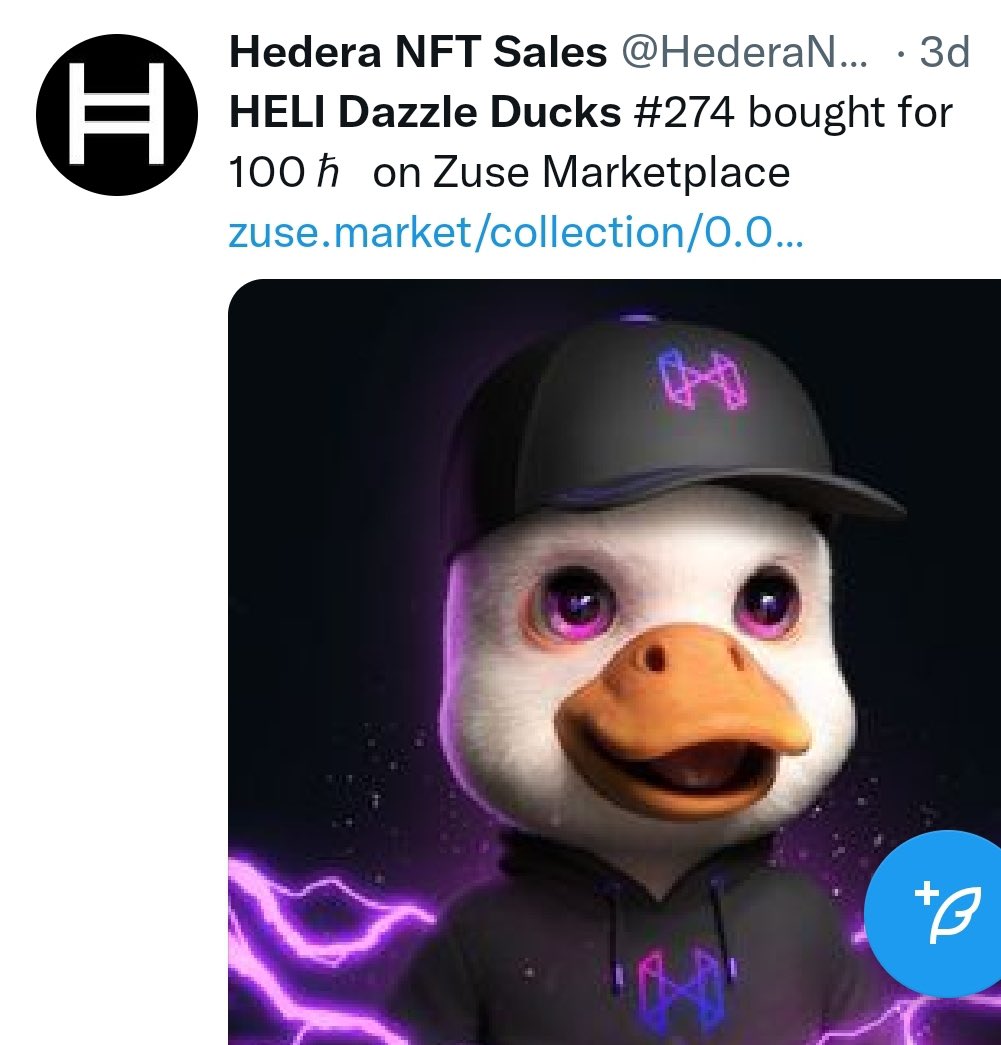 cybrjky13's tweet photo. 3 days ago 10 of these sold for nothing . Today they announced Heli token as utilities. What a beast trader . Wonder if its the same 30 mod/ influencers who already have been taking all your profits ? You buy nfts on hedera ? How many can you sell ? Games rigged. Pay attention . https://t.co/gH5IVU15pK