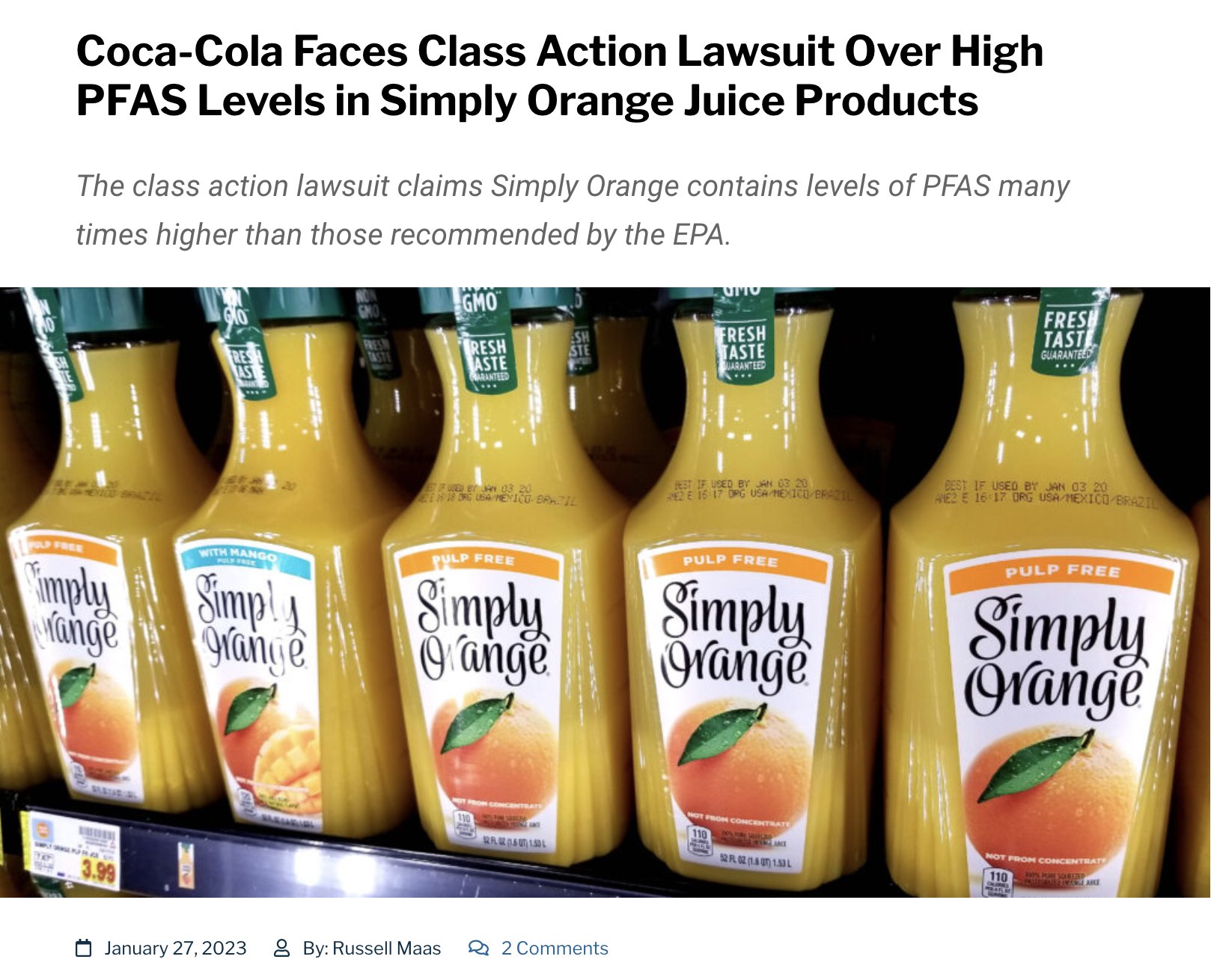 Simply orange juice price top