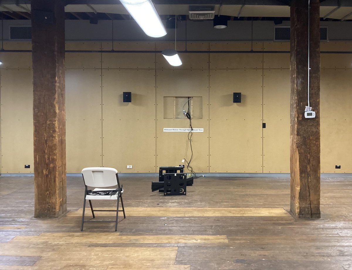 This space, to the right, when you first walk into the Museum, is the video room. On Monday, the walls will come down dramatically opening up the space and forever changing how we greet visitors. Let the demolition begin! We can't wait!