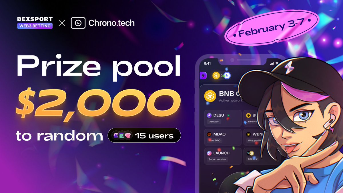 🌟 $2,000 GIVEAWAY 🌟

We promised gifts - we fulfill 🎁 Together with our new partner <a href="/dexsport/"></a> we have launched a short giveaway with a prize pool of $2,000 and bonuses to the platform 🤑 

👉 To participate, just achieve the 5th lvl on Crew3:  links.dexsport.io/prize