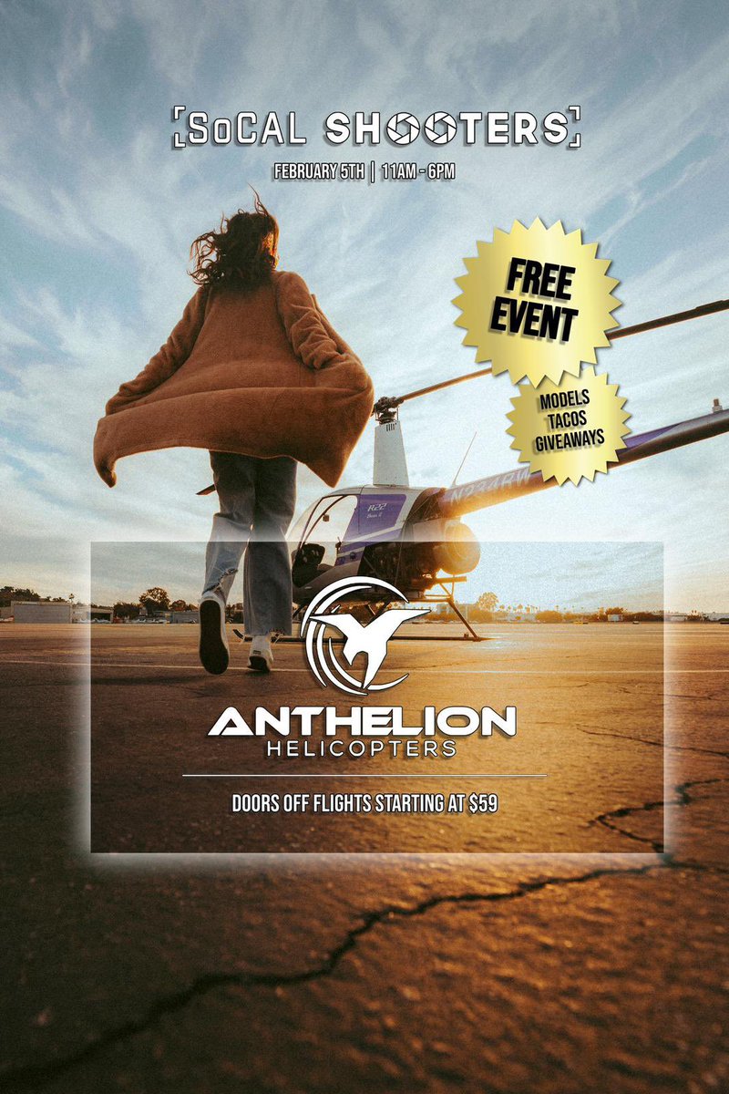 CHECK OUT THIS WEEKENDS EVENT IN LA!! 👀 <a href="/AnthelionHeli/">AnthelionHelicopters</a> <a href="/kingston_memory/">KingstonMemoryCards</a>