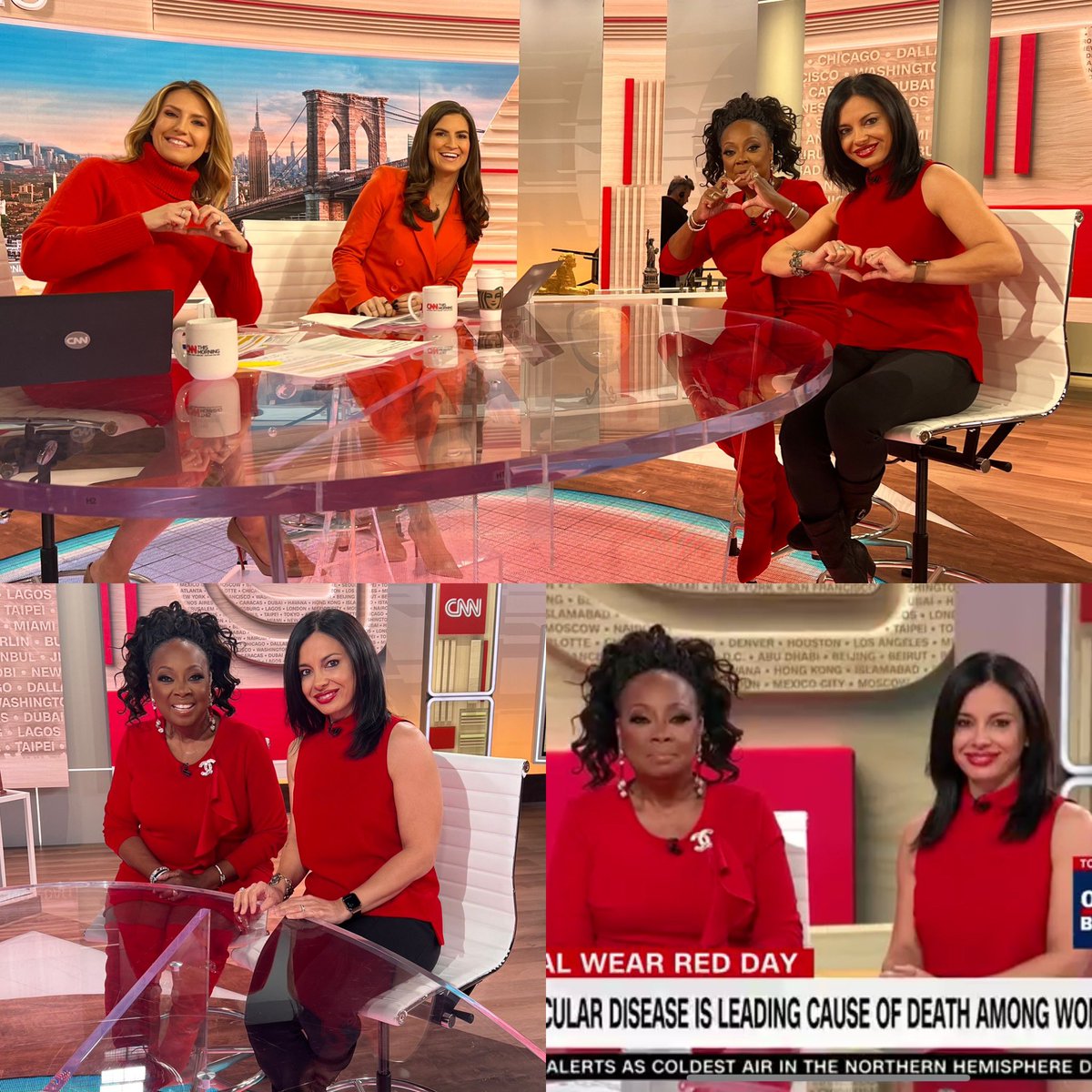 Loved getting to talk about women and heart disease on this special wear red day with AHA longtime spokesperson and survivor <a href="/StarJonesEsq/">Star Jones</a> @PoppyHarlowCNN <a href="/kaitlancollins/">Kaitlan Collins</a> <a href="/CNNThisMorning/">CNN This Morning with Audie Cornish</a> <a href="/CNN/">CNN</a> <a href="/GoRedForWomen/">GoRedforWomen</a> <a href="/American_Heart/">American Heart Association</a> <a href="/NancyatHeart/">nancyatheart</a> ❤️