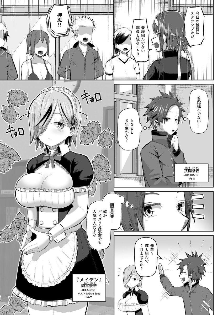 パイズリ部員紹介 間宮景華(まみやけいか)。3年生なだけあってパイズリは上手いが他の部員からは避けられがち…?その理由とは…。 