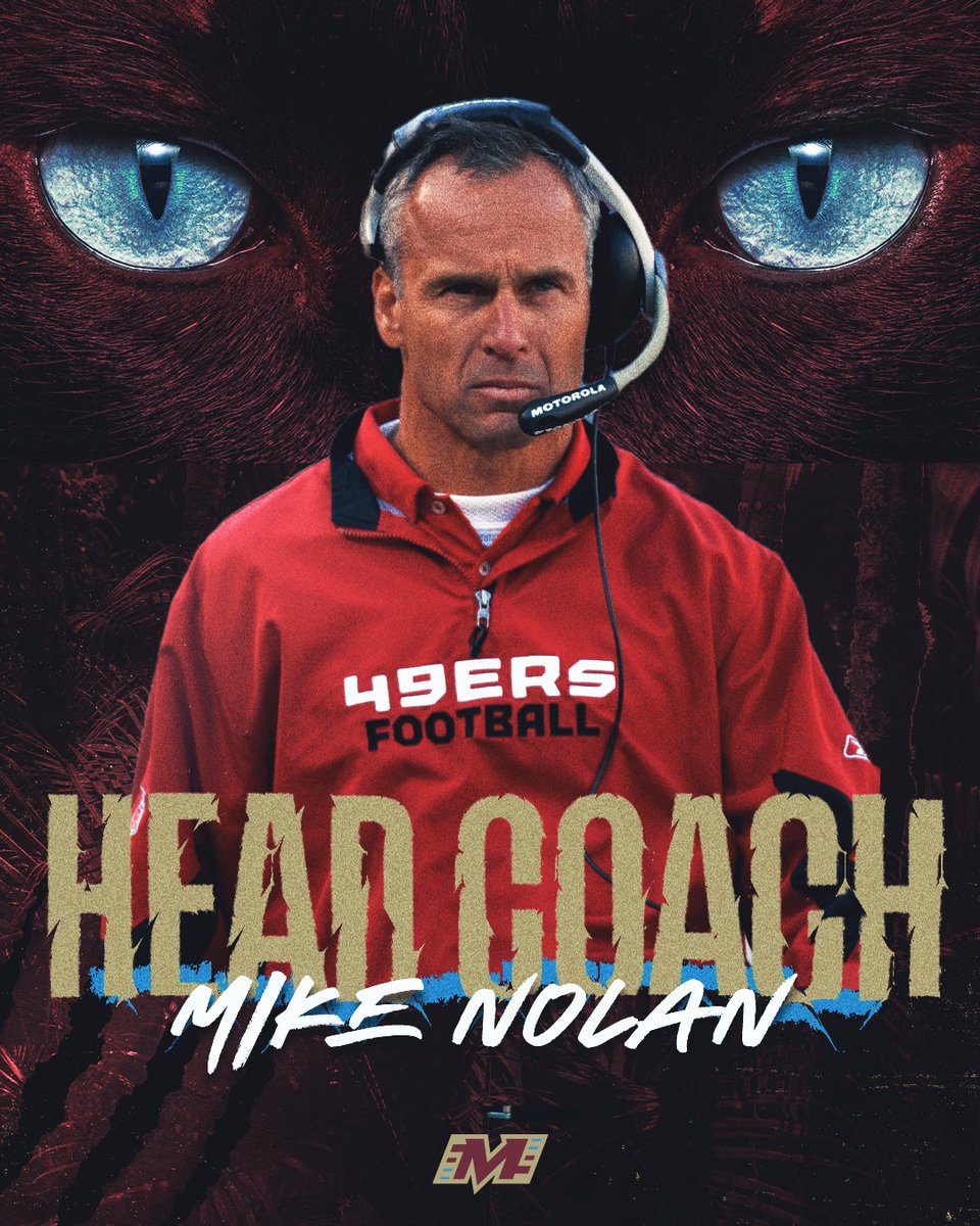 _PanthersUFL's tweet photo. We've got big news, Panthers fans 🐾

Announcing the new Head Coach of the Michigan Panthers: Mike Nolan 🙌 https://t.co/uimTARFRXh