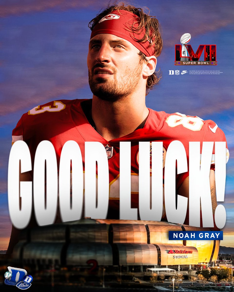 Good luck to Noah Gray in the Super Bowl today!! 😈