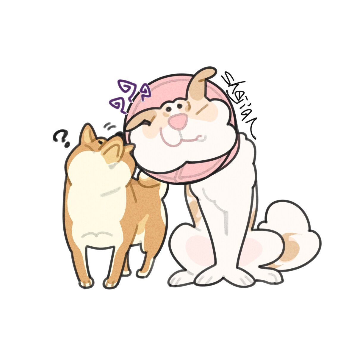 shejian0902's tweet photo. シュウマイの耳が炎症を起こしている...電気スタンドみたい
#オリジナル #original
#イラスト　#illustration  
#お絵描き　#落書き
#犬の絵　#dogart #dogillustration
#ボーダーコリー　#bordercollie
#柴犬　#shibainu #shibaken 
#边牧 #养狗日记 https://t.co/DzuryCYEPB