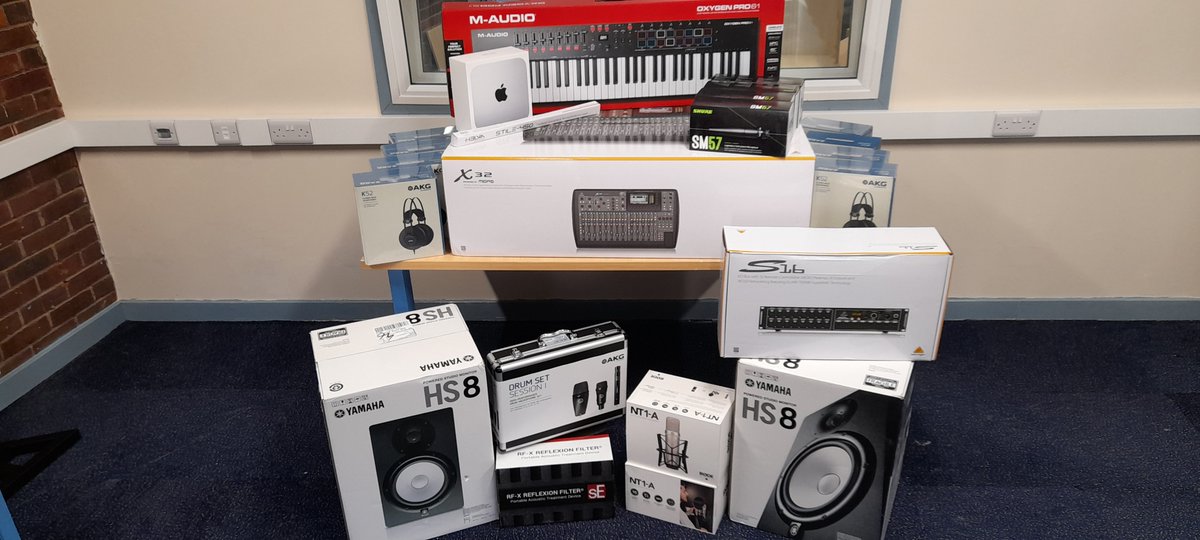 WHS_Music_Dep's tweet photo. Equipment for the new recording studio has arrived and is ready to be installed. A massive thank you to @WHSptfa for your support in providing this fantastic resource!
#WeAreWoodcote #ASPIRE #WHSMusic https://t.co/53etiWkgdT