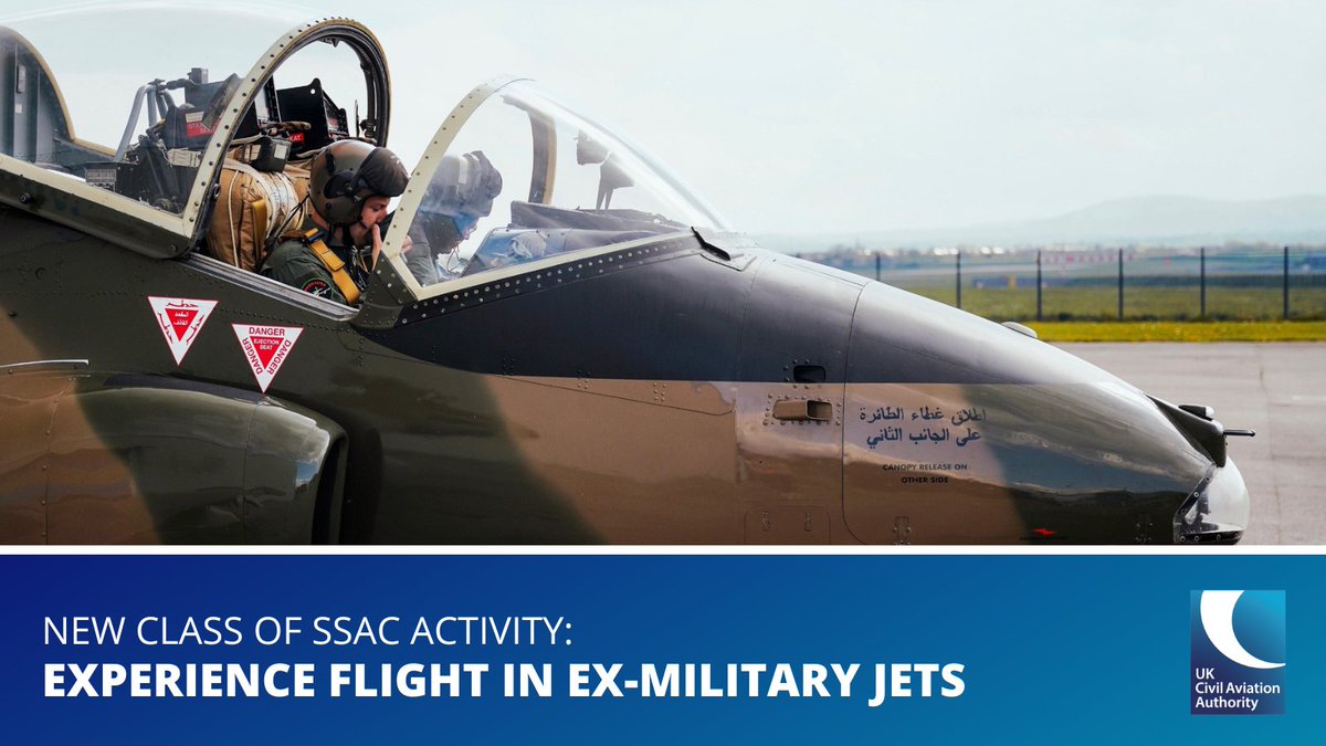 We’ve given approval to allow people to pay for flight experiences in ex-military fighter jets, following a consultation last summer looking at introducing new safety rules in these aircraft.