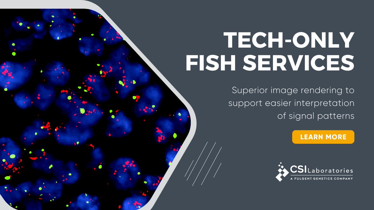 CSI provides tech-only pathology services for hematopathology and solid tumors. Our program provides superior image rendering to support easier interpretation of signal patterns. Contact us for our tech-only test menu or a demo. Learn more: bit.ly/3DWHL97
#pathology