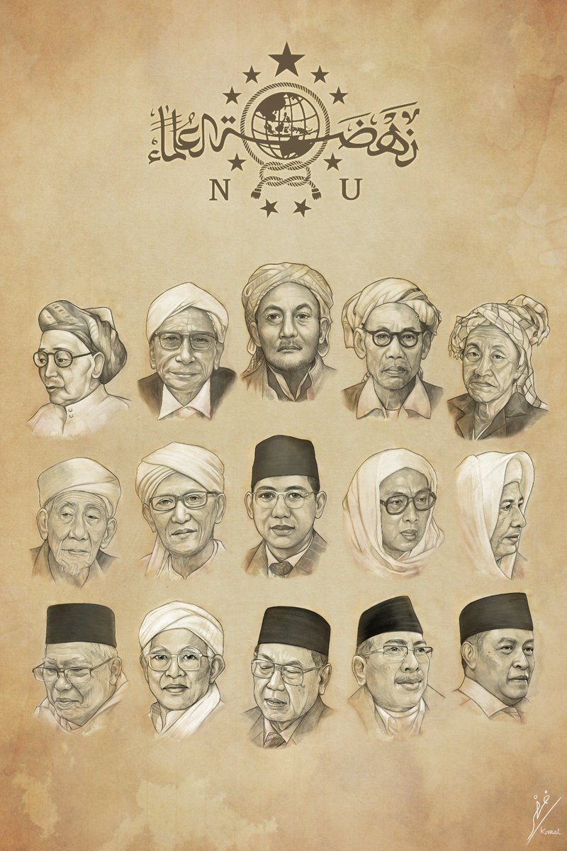 Satu abad NU selalu konsisten memajukan dan menjaga kesatuan dan persatuan bangsa..
Poster karya <a href="/Fihrilkamal/">M. Fihril Kamal</a>