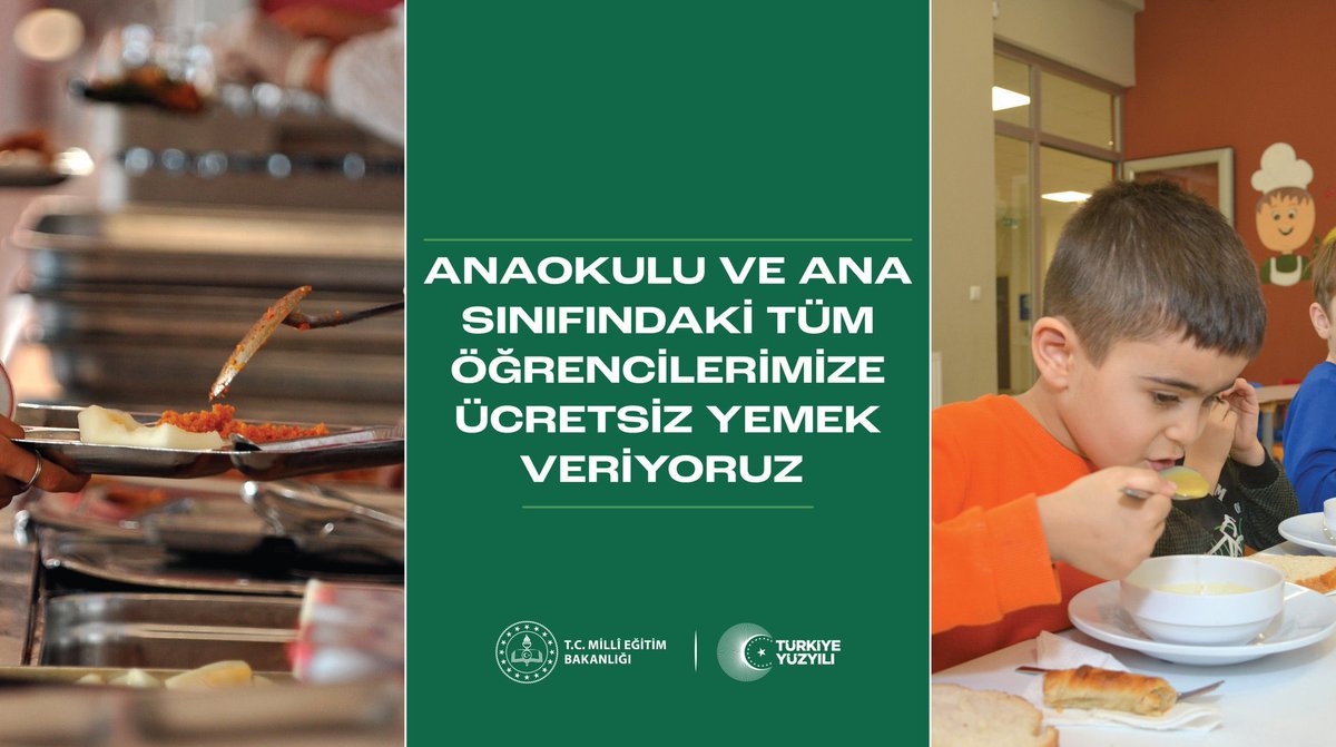 AdanaMem's tweet photo. 📣 Anaokulu ve Ana sınıfındaki tüm öğrencilerimize ücretsiz yemek veriyoruz.

@tcmeb @kocakysr https://t.co/mCeDjS8cbK