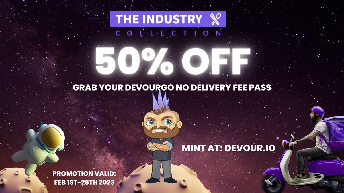 JohnSkolak's tweet image. 👇👇👇👇👇👇👇👇👇👇

#DevourGO's #GoVIP!

@GoDevour is bringing it on #NFT utility!
Join at devourgo.io &amp;amp; start leveling up your account! 

Win #NFTs, DPAY, Merch, Oculus VR Kits, Drones, Trips &amp;amp; $20k in #ETH! devourgo.io