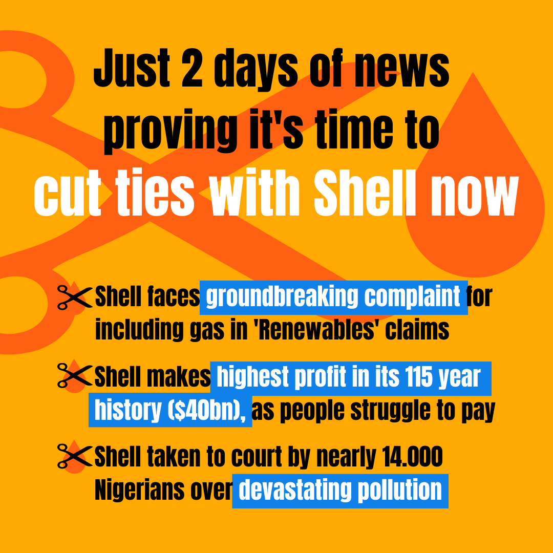 Just 2 days of news proving it's *really* time to cut ties with Shell now...