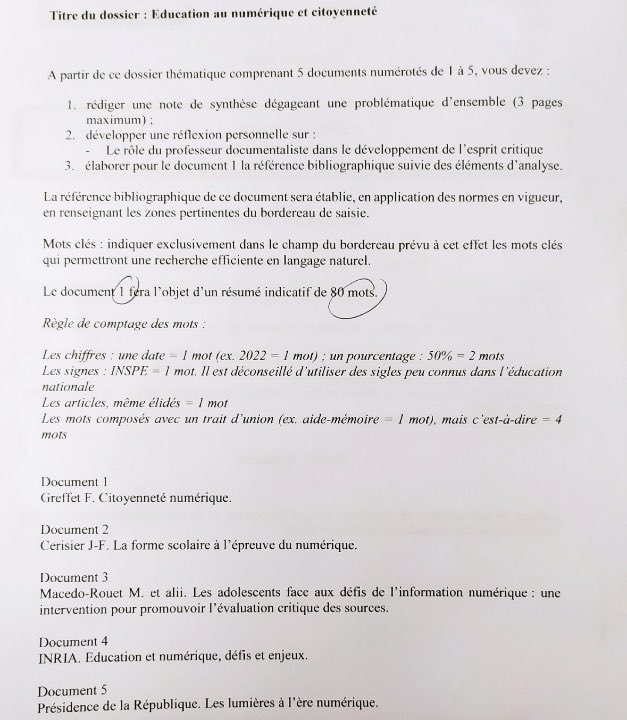 Doc pour Docs (@docspourdocs) on Twitter photo Top story: <a href="/DocsParis/">Documentation académie de Paris</a>: 'Sujet de l’écrit du CAPES interne documentation #profdoc <a href="/DocsParis/">Documentation académie de Paris</a> merci aux formatrices académiques #espritcritique #EMI ' , see more tweetedtimes.com/docspourdocs?s… Top story: <a href="/DocsParis/">Documentation académie de Paris</a>: 'Sujet de l’écrit du CAPES interne documentation #profdoc <a href="/DocsParis/">Documentation académie de Paris</a> merci aux formatrices académiques #espritcritique #EMI ' , see more tweetedtimes.com/docspourdocs?s…