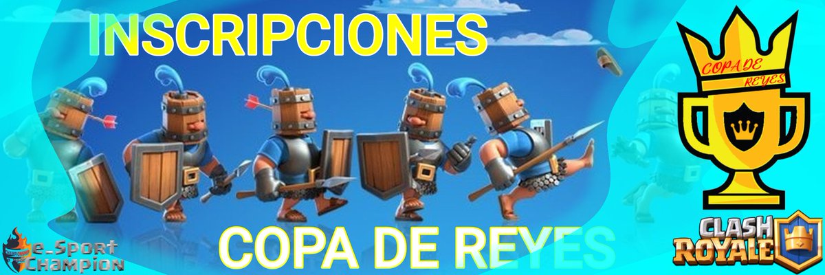 #ClashRoyale #CR #E_C_E COPA DE REYES
🏆1ªTemporada》INDIVIDUAL
◾Sígueme
◾Da❤+🔄a este tuit
◾Menciona 3 jugadores y obtén 3🔄
🔹️Únete👉discord.gg/5v6VYGW4Ta y envía la evidencia en el canal #requisitos
🎰INSCRIPCIONES LIMITADAS LOS CUPOS LUEGO SERAN SORTEADOS ENTRE TODOS