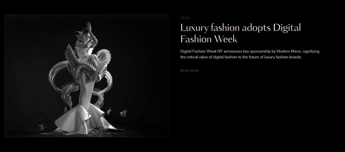 “Sponsorship by Modern Mirror... is validation that the luxury industry is thinking beyond gimicks, to providing digital fashion solutions that really address creating a more exquisite customer experience.” - Clare Tattersall, director <a href="/DgtlFashionWeek/">Digital Fashion Week</a> 💥
einnews.com/pr_news/588916…