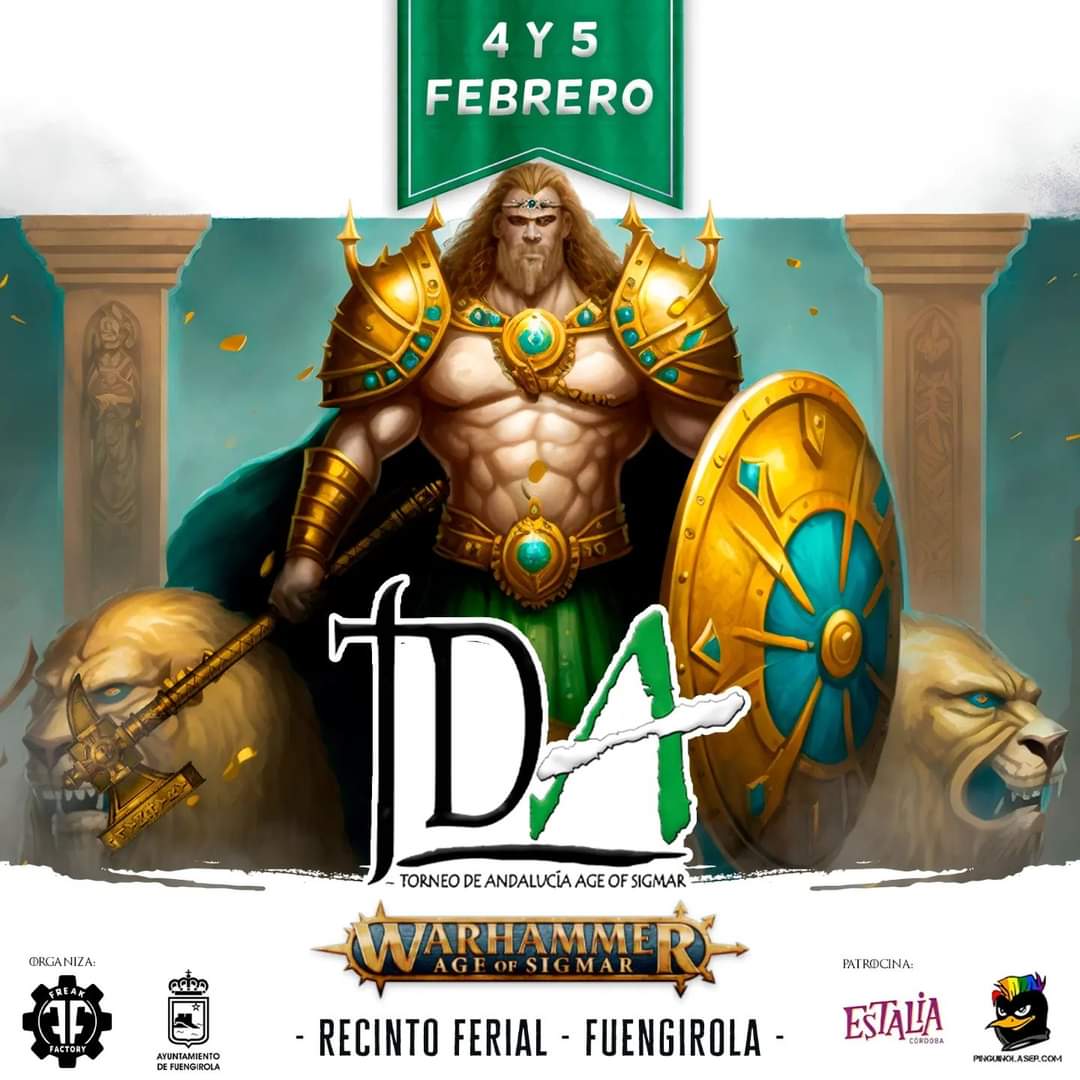 LudoVeritas's tweet photo. TDA 2023
Los días 4 y 5 de febrero @CluFreakFactory va a organizar la Final del Primer Torneo de Andalucía de Age of Sigmar.
Agradecemos a @FuengirolaJoven por su apoyo.
#ClubFreakFactory
#Fuengirola
#juventudfuengirola
#warhammer
#ageofsigmar
#aos
#torneodeandalucia https://t.co/nSM9B6JFWq