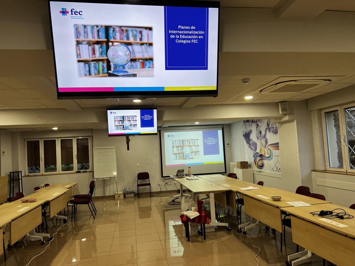 Hoy trabajamos la internacionalización de los colegios de FEC con los alumnos/as de Función Directiva <a href="/colegiosfec/">FEC (Fundación Educación Católica)</a> #ErasmusPlus <a href="/sepiegob/">SEPIE</a>