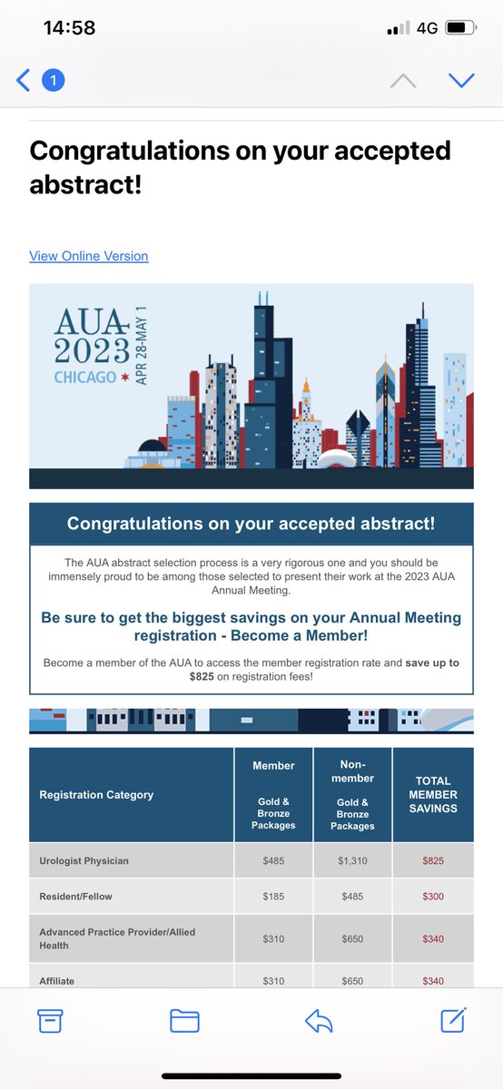 Our work on HoLEP in large prostates has been accepted to be presented in Chicago, at the American Urological Association Annual Congress! Great achievement for all the Villa Igea urological team! #holep #UroSoMe #AUA #urology #uroweb <a href="/angelocafarell5/">angelocafarelli</a> <a href="/Wijo87/">Matteo Tallè</a>