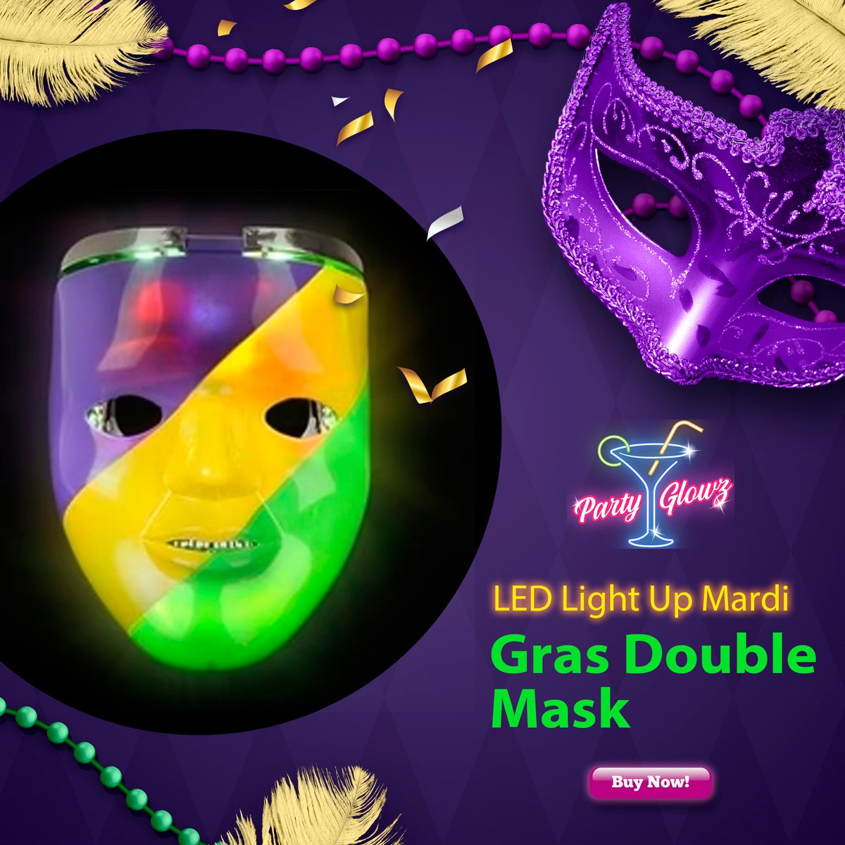 GlowzParty's tweet image. 🔖 𝕃𝔼𝔻 𝕃𝕚𝕘𝕙𝕥 𝕌𝕡 𝕄𝕒𝕣𝕕𝕚 𝔾𝕣𝕒𝕤 𝔻𝕠𝕦𝕓𝕝𝕖 𝕄𝕒𝕤𝕜 🎭✨
📣 𝗙𝘂𝗻 𝗔𝗰𝗰𝗲𝘀𝘀𝗼𝗿𝘆 𝗧𝗼 𝗦𝗵𝗼𝘄 𝗬𝗼𝘂𝗿 𝗠𝗮𝗿𝗱𝗶 𝗚𝗿𝗮𝘀 𝗦𝗽𝗶𝗿𝗶𝘁 𝗶𝗻 𝗔𝗻𝘆 𝗡𝗶𝗴𝗵𝘁 𝗚𝗹𝗼𝘄 𝗣𝗮𝗿𝘁𝘆!👉bit.ly/3XoEFBv

#mardigrasmask #lightupmask #lightupfacemask