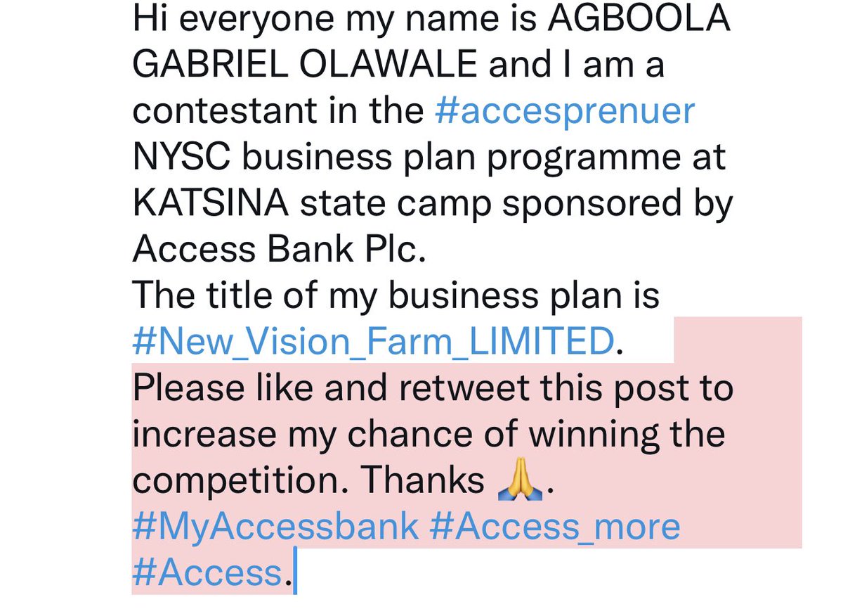 AgboolaOlaw's tweet photo. #MyAccessBank #Access_more #Access https://t.co/uT729i7qTL