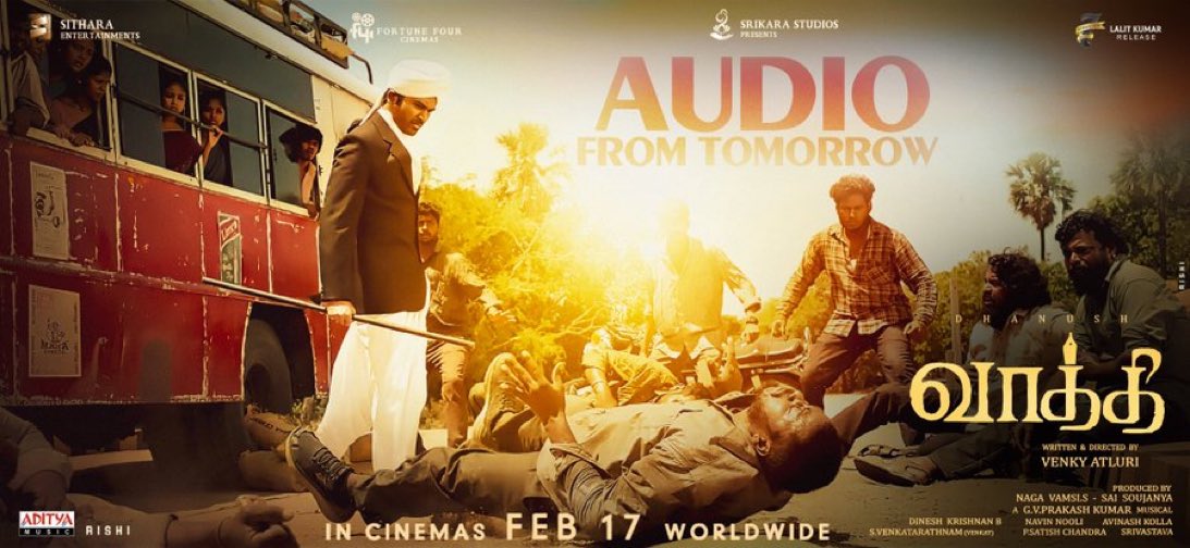 NishithaD_blood's tweet photo. Audio from Tomorrow ❤️ #VaathiAudioLaunch #Vaathi #Dhanush #D @dhanushkraja @gvprakash https://t.co/wKKcwr6dJl