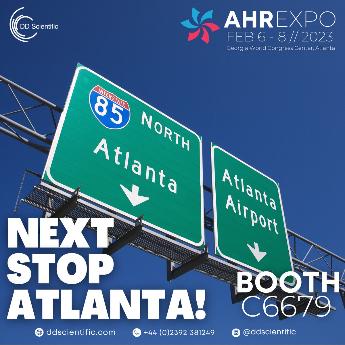 Next stop Atlanta! The team is ready and on their way. We’re looking forward to meeting customers and welcoming new business opportunities.

#atlanta #gassensor #ddscientific #refrigeration #airquality #ventilation #heating #industrial #AHR
