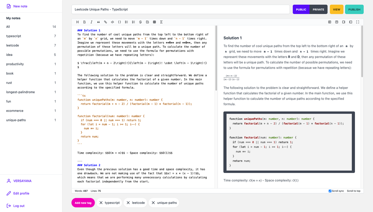 VERSAYANA's tweet photo. Write public, private or even anonymous notes using Markdown 🗒️

Announcing https://t.co/P6rwvezn1R 🎉

- Write &amp; share anonymous notes without an account
- Make a profile to share public notes in your name
- Write private notes
- Organize your notes using tags

#markdown #note https://t.co/6KHjwvr6NH