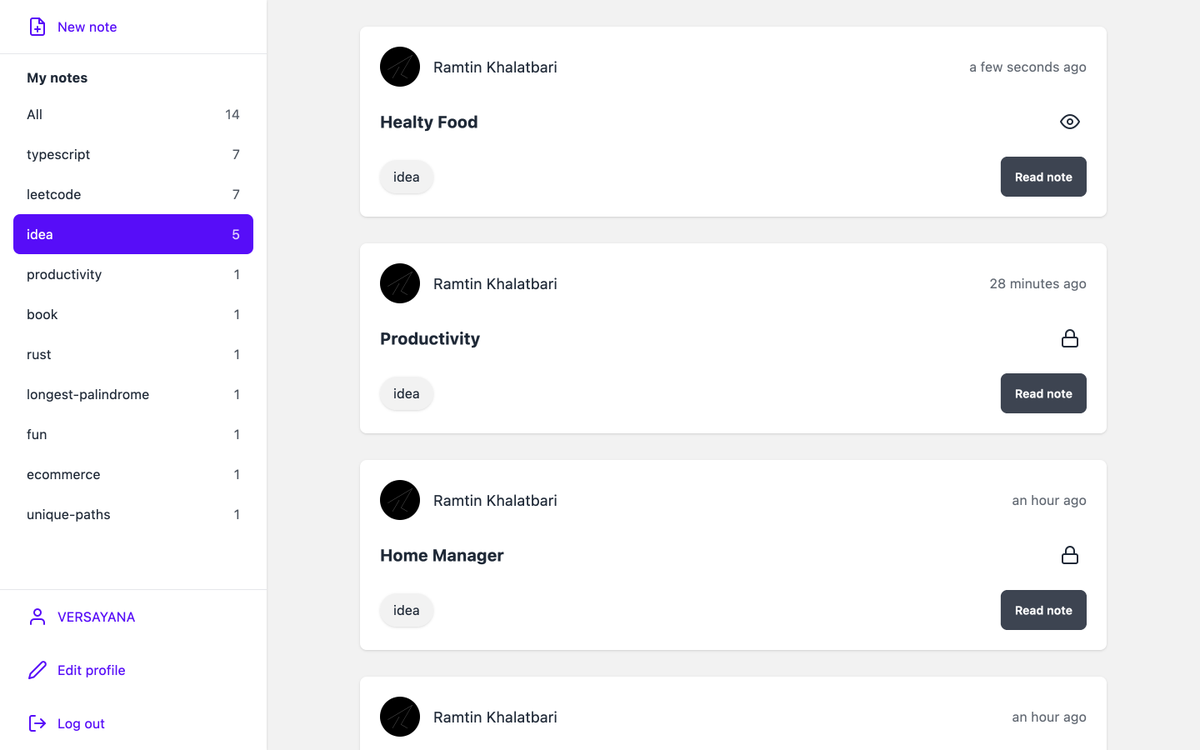 VERSAYANA's tweet photo. Write public, private or even anonymous notes using Markdown 🗒️

Announcing https://t.co/P6rwvezn1R 🎉

- Write &amp; share anonymous notes without an account
- Make a profile to share public notes in your name
- Write private notes
- Organize your notes using tags

#markdown #note https://t.co/6KHjwvr6NH