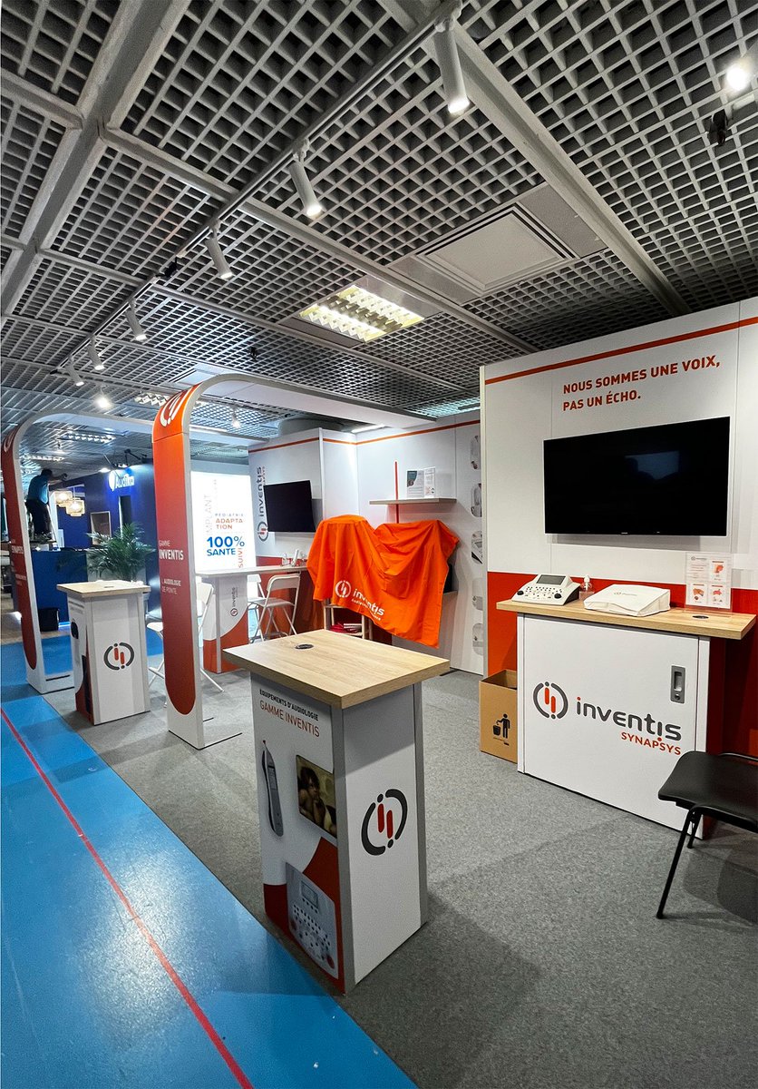 adequatexpo's tweet photo. #Inventis France est en place pour les Assises Face et Cou qui ont lieu jusqu’à demain au @CannesPalais des Festivals !
#synapsys #assisesfaceetcou #assisesORL #archecourbe #standcourbe #standsurmesure #palaisfestivalscannes #communicationresponsable #fabricationfrançaise https://t.co/EAuDykRk75