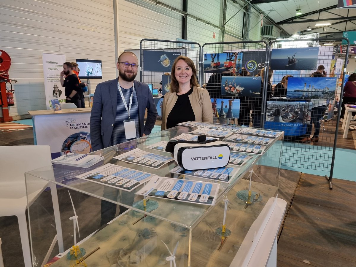 L'alliance #Vattenfall <a href="/SkybornRE_FR/">Skyborn Renewables France</a> et <a href="/BanqueDesTerr/">Banque des Territoires</a> est jusqu'à samedi au Salon régional de l'orientation et des métiers à <a href="/Rouen/">Ville de Rouen</a>. Venez nous rencontrer pour en apprendre plus sur les #métiers de l'#éolien en #mer ! 
cc <a href="/OrientationNdie/">Agence Régionale de l'Orientation et des Métiers</a> <a href="/RegionNormandie/">Région Normandie</a> <a href="/NdieMaritime/">Normandie Maritime</a>